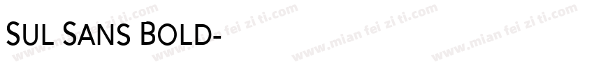 Sul Sans Bold字体转换